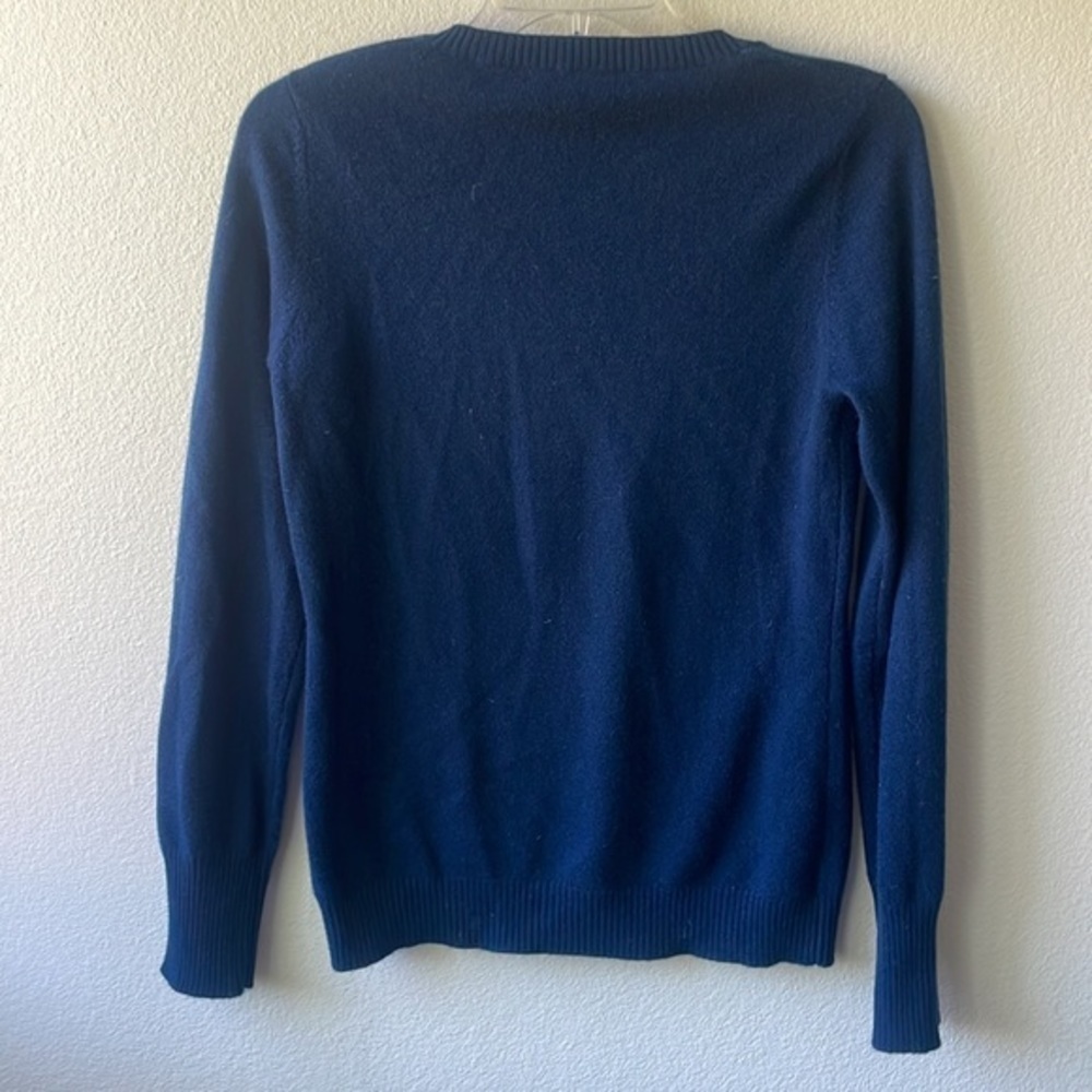 Enzo Montanari sweater 100% Cashmere blue v neck size Small Softgirl - Picture 8 of 11